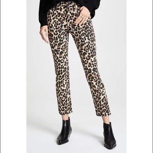 PAIGE Hoxton High Rise Ankle Jeans Sahara Leopard
